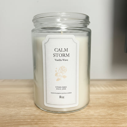 textured candle labels