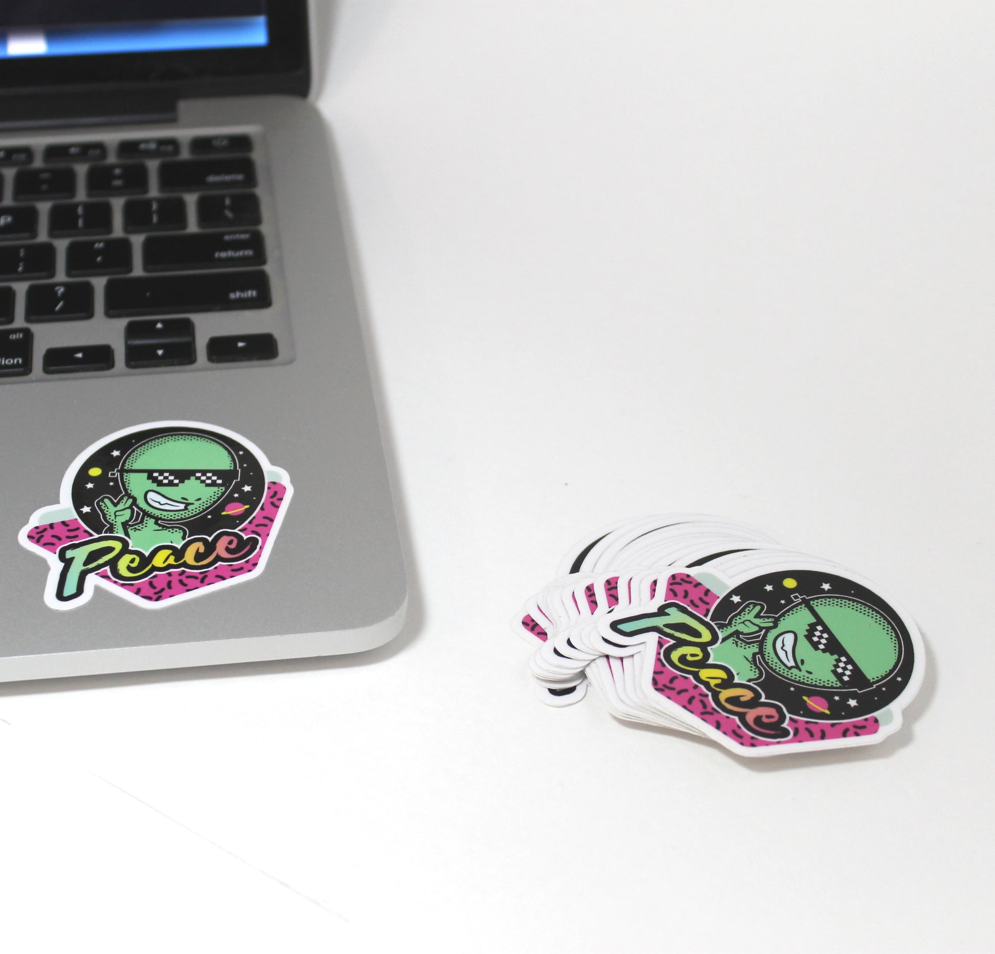 custom vinyl laptop stickers by Sira Print