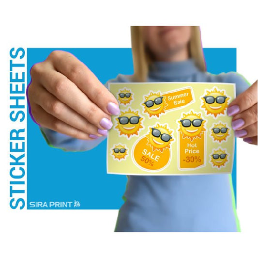 custom sticker sheets are made of durable vinyl with lamination for the ultimate protection.